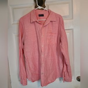 The Gap Men's Classic Long Sleeve Dress Shirt, Size: Large Color: Pink